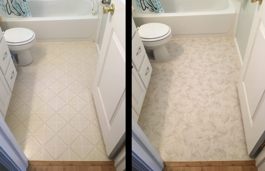 sheet vinyl flooring bathroom